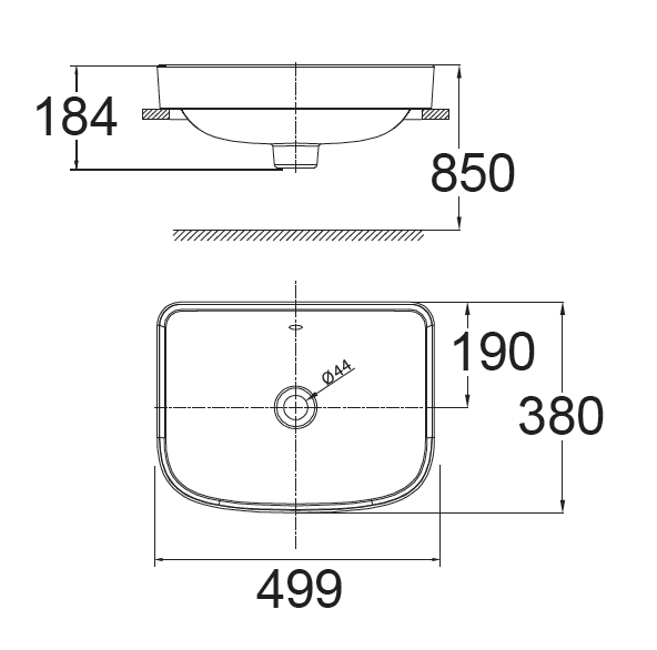 Thiết bị vệ sinh cao cấp chính hãng giá rẻ 2022 Bản vẽ kỹ thuật lavabo đặt bàn American Standard WP-0638