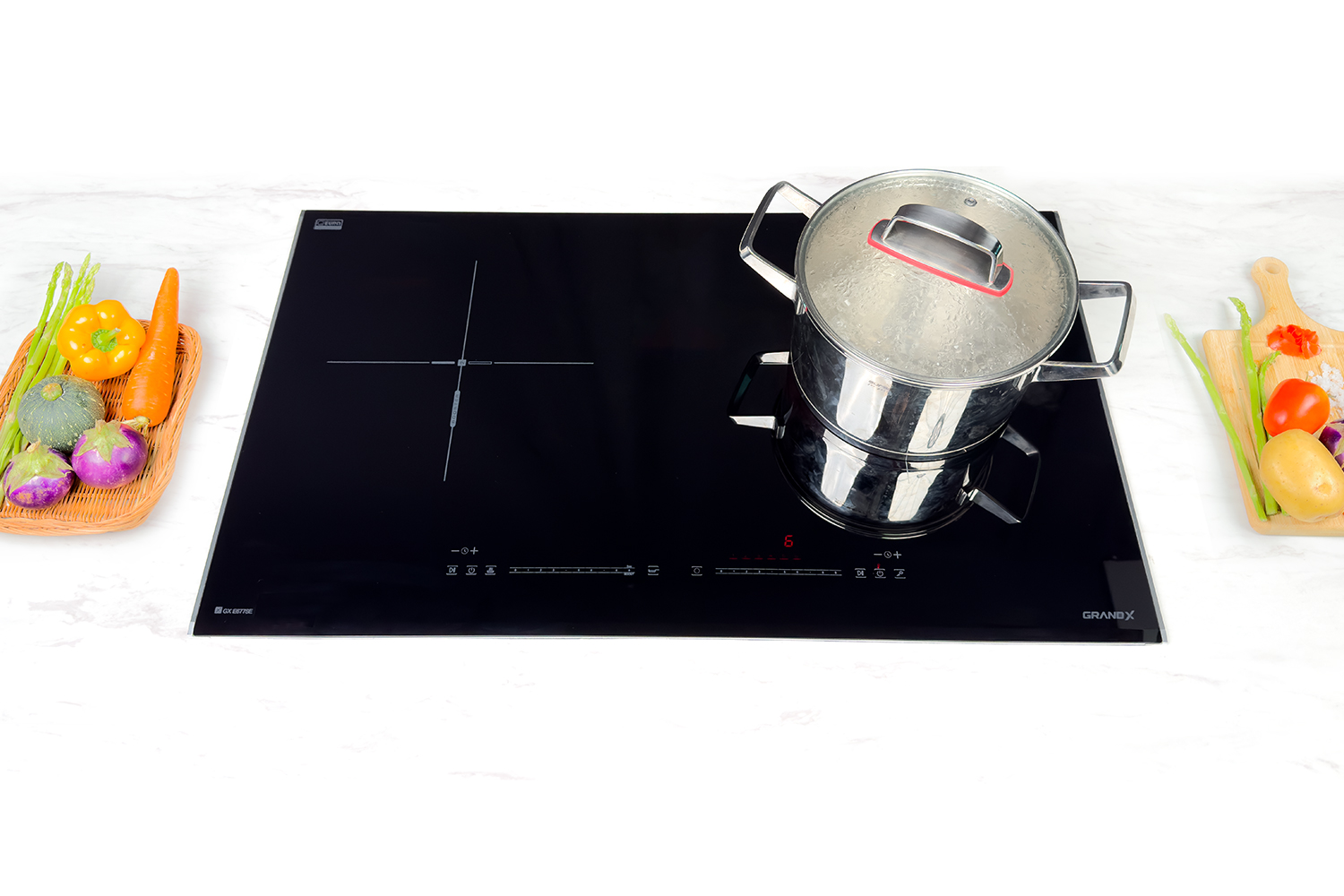 Thiết bị vệ sinh cao cấp chính hãng giá rẻ 2022 BẾP TỪ 2 VÙNG NẤU GRAND X GX E677SE - Ảnh 2