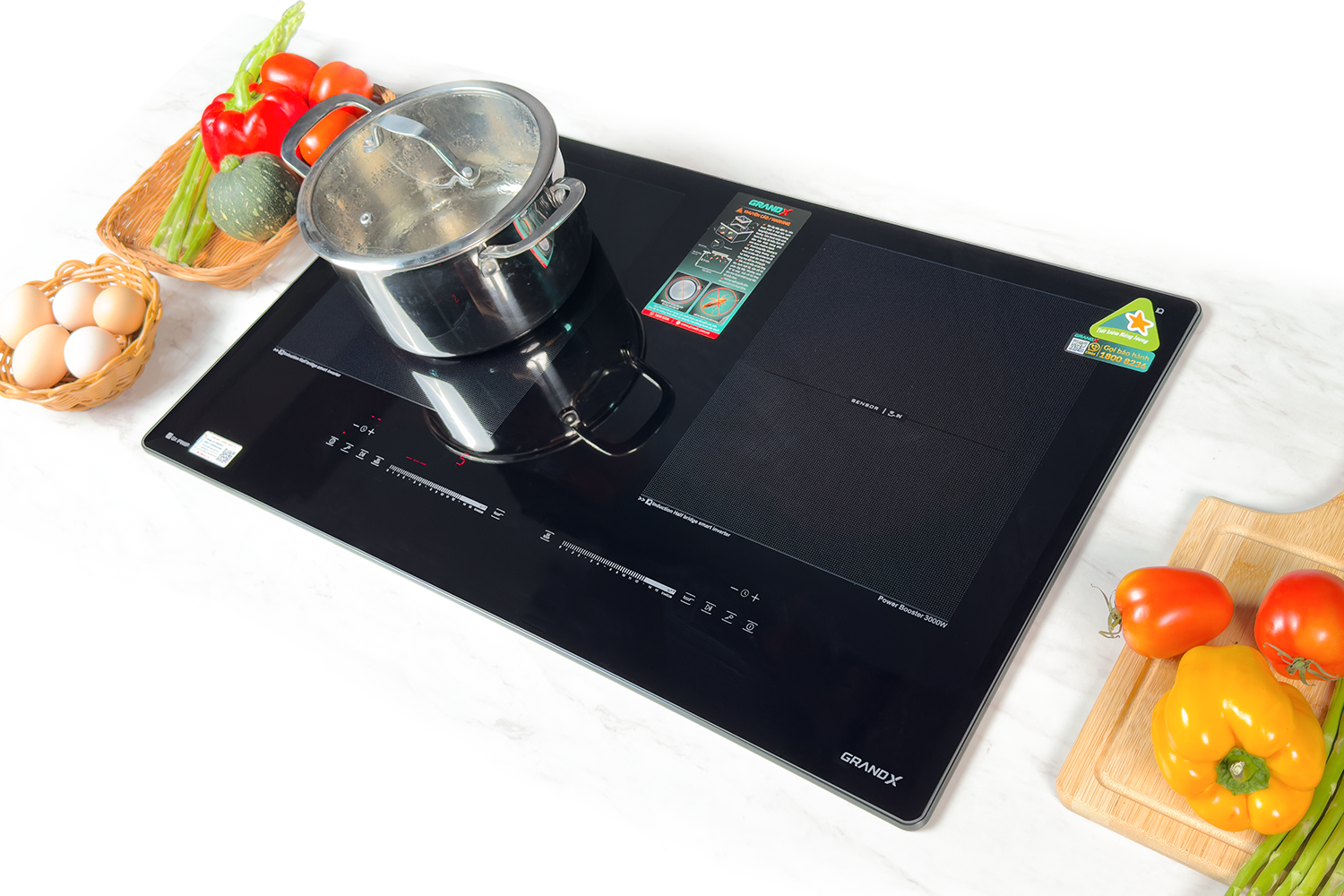 Thiết bị vệ sinh cao cấp chính hãng giá rẻ 2022 BẾP TỪ 2 VÙNG NẤU GRAND X GX IP869PRO - Ảnh 2