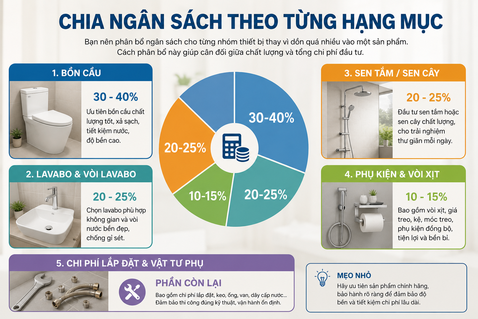 Thiết bị vệ sinh cao cấp chính hãng giá rẻ 2022 Thiết bị vệ sinh cao cấp