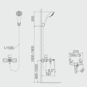 Thiết bị vệ sinh cao cấp chính hãng giá rẻ 2022 ban-ve-ky-thuat-voi-sen-viglacera-vg536