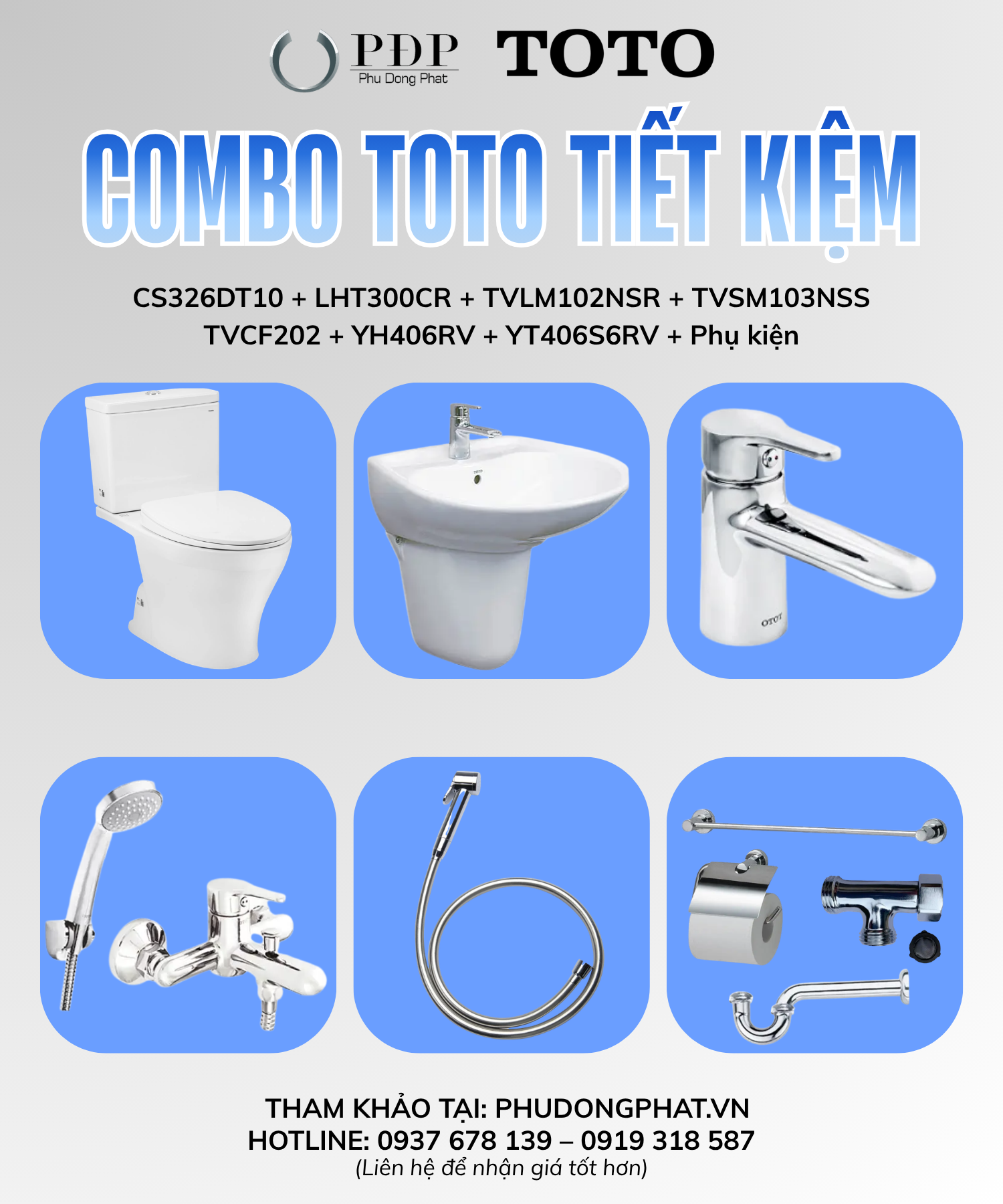 Thiết bị vệ sinh cao cấp chính hãng giá rẻ 2022 COMBO PHÒNG TẮM TOTO TIẾT KIỆM